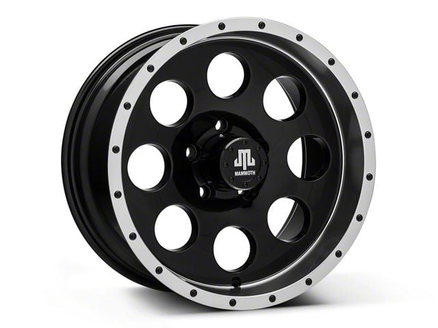 Mammoth 8 Simulated Beadlock Style Black Wheel; 16x8 (84-01 Jeep Cherokee XJ)