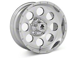 Mammoth 8 Simulated Beadlock Style Polished Wheel; 15x8; -19mm Offset (84-01 Jeep Cherokee XJ)