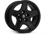 Mammoth Boulder Black Wheel; 16x8; 0mm Offset (84-01 Jeep Cherokee XJ)