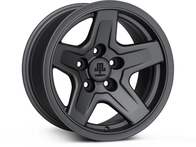 Mammoth Boulder Charcoal Wheel; 15x8 (84-01 Jeep Cherokee XJ)