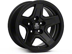 Mammoth Boulder Matte Black Wheel; 15x8; -19mm Offset (84-01 Jeep Cherokee XJ)