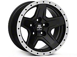 Mammoth Boulder Simulated Beadlock Style Black Wheel; 15x8 (84-01 Jeep Cherokee XJ)