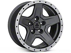 Mammoth Boulder Simulated Beadlock Style Charcoal Wheel; 16x8 (84-01 Jeep Cherokee XJ)