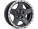 Mammoth Boulder Simulated Beadlock Style Charcoal Wheel; 16x8 (84-01 Jeep Cherokee XJ)