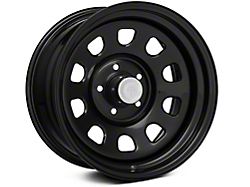 Mammoth D Window Black Steel Wheel; 15x8 (84-01 Jeep Cherokee XJ)