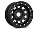 Mammoth D-Window Simulated Beadlock Matte Black Wheel; 15x8; -19mm Offset (84-01 Jeep Cherokee XJ)