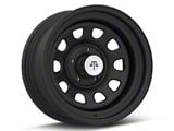 Mammoth D Window Steel Matte Black Wheel; 15x8; -19mm Offset (84-01 Jeep Cherokee XJ)