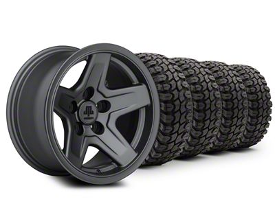 17x9 Mammoth Boulder & 35in Gladiator Mud-Terrain X-Comp M/T Tire Package (20-24 Jeep Gladiator JT)