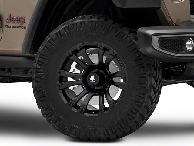 Mammoth Madness Matte Black Wheel; 18x9 (20-24 Jeep Gladiator JT)