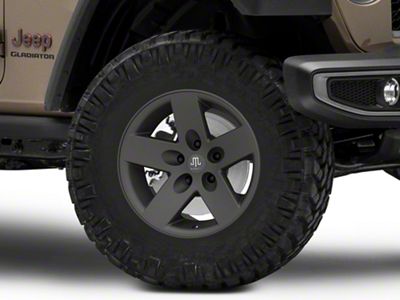 Mammoth Moab Charcoal Wheel; 17x9; -6mm Offset (20-24 Jeep Gladiator JT)