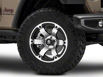 Mammoth Rogue Matte Black Machined Wheel; 18x9; -6mm Offset (20-24 Jeep Gladiator JT)