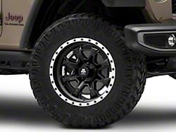 Mammoth Split 16 Beadlock Satin Black with Polished Lip Wheel; 18x9; -6mm Offset (20-25 Jeep Gladiator JT)