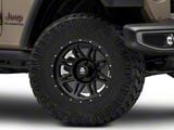 Mammoth Split 8 Simulated Beadlock Matte Black Wheel; 17x9; -6mm Offset (20-25 Jeep Gladiator JT)