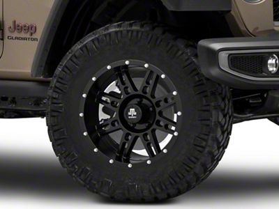 Mammoth Vader Simulated Beadlock Matte Black Wheel; 18x9; -6mm Offset (20-24 Jeep Gladiator JT)