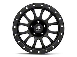 Mammoth 12 Hole Simulated Simulated Beadlock Matte Black Wheel; 17x9; -6mm Offset (05-10 Jeep Grand Cherokee WK, Excluding SRT8)