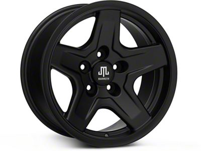 Mammoth Boulder Black Wheel; 16x8; 0mm Offset (93-98 Jeep Grand Cherokee ZJ)