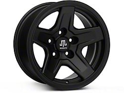 Mammoth Boulder Matte Black Wheel; 15x8; -19mm Offset (93-98 Jeep Grand Cherokee ZJ)