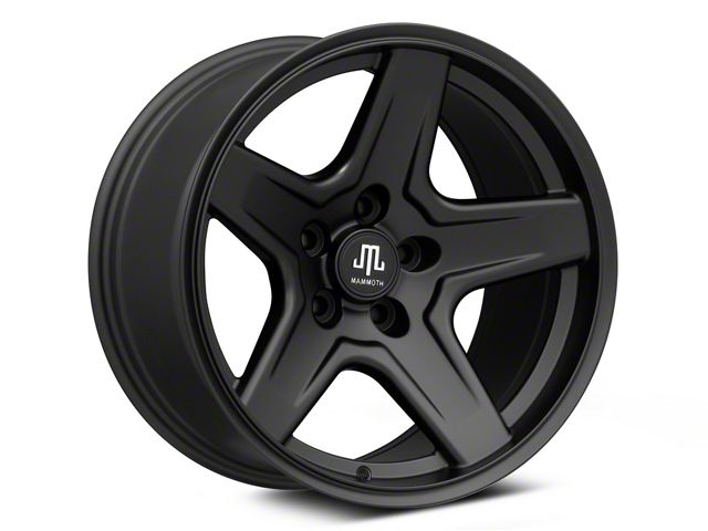 Mammoth Boulder Matte Black Wheel; 17x9 (93-98 Jeep Grand Cherokee ZJ)