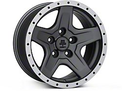 Mammoth Boulder Simulated Beadlock Style Charcoal Wheel; 16x8; 0mm Offset (99-04 Jeep Grand Cherokee WJ)