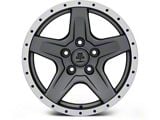 Mammoth Boulder Simulated Beadlock Style Charcoal Wheel; 17x9; -6mm Offset (05-10 Jeep Grand Cherokee WK, Excluding SRT8)