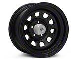 Mammoth D Window Black Wagon Wheel Edition Steel Wheel; 15x8; -19mm Offset (93-98 Jeep Grand Cherokee ZJ)