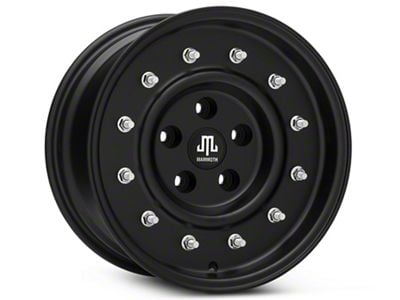 Mammoth General Matte Black Wheel; 16x8; 0mm Offset (93-98 Jeep Grand Cherokee ZJ)