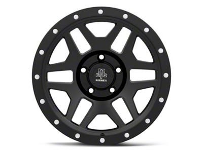 Mammoth Split 6 Simulated Beadlock Matte Black Wheel; 17x9; -6mm Offset (05-10 Jeep Grand Cherokee WK, Excluding SRT8)