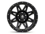 Mammoth Split 8 Simulated Beadlock Matte Black Wheel; 17x9; -6mm Offset (05-10 Jeep Grand Cherokee WK, Excluding SRT8)