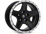 Mammoth Boulder Simulated Beadlock Style Black Wheel; 17x9; -6mm Offset (99-04 Jeep Grand Cherokee WJ)