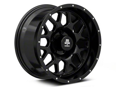 Mammoth Mesh Simulated Beadlock Satin Black Wheel; 17x9; -6mm Offset (99-04 Jeep Grand Cherokee WJ)