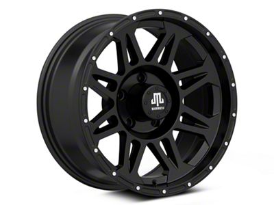 Mammoth Split 8 Simulated Beadlock Matte Black Wheel; 17x8; -6mm Offset (99-04 Jeep Grand Cherokee WJ)