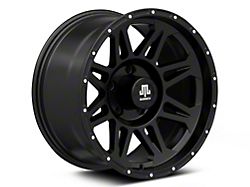 Mammoth Split 8 Simulated Beadlock Matte Black Wheel; 17x9 (99-04 Jeep Grand Cherokee WJ)