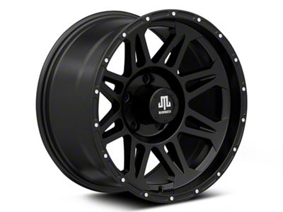 Mammoth Split 8 Simulated Beadlock Matte Black Wheel; 17x9 (99-04 Jeep Grand Cherokee WJ)