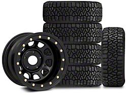 15x10 Mammoth D Window & 33in Kenda All-Terrain KLEVER A/T2 KR628 Tire Package; Set of 5 (07-18 Jeep Wrangler JK)