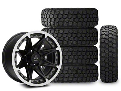 15x8 Mammoth Type 88 & 33in Ironman Mud-Terrain All Country Tire Package; Set of 5 (97-06 Jeep Wrangler TJ)