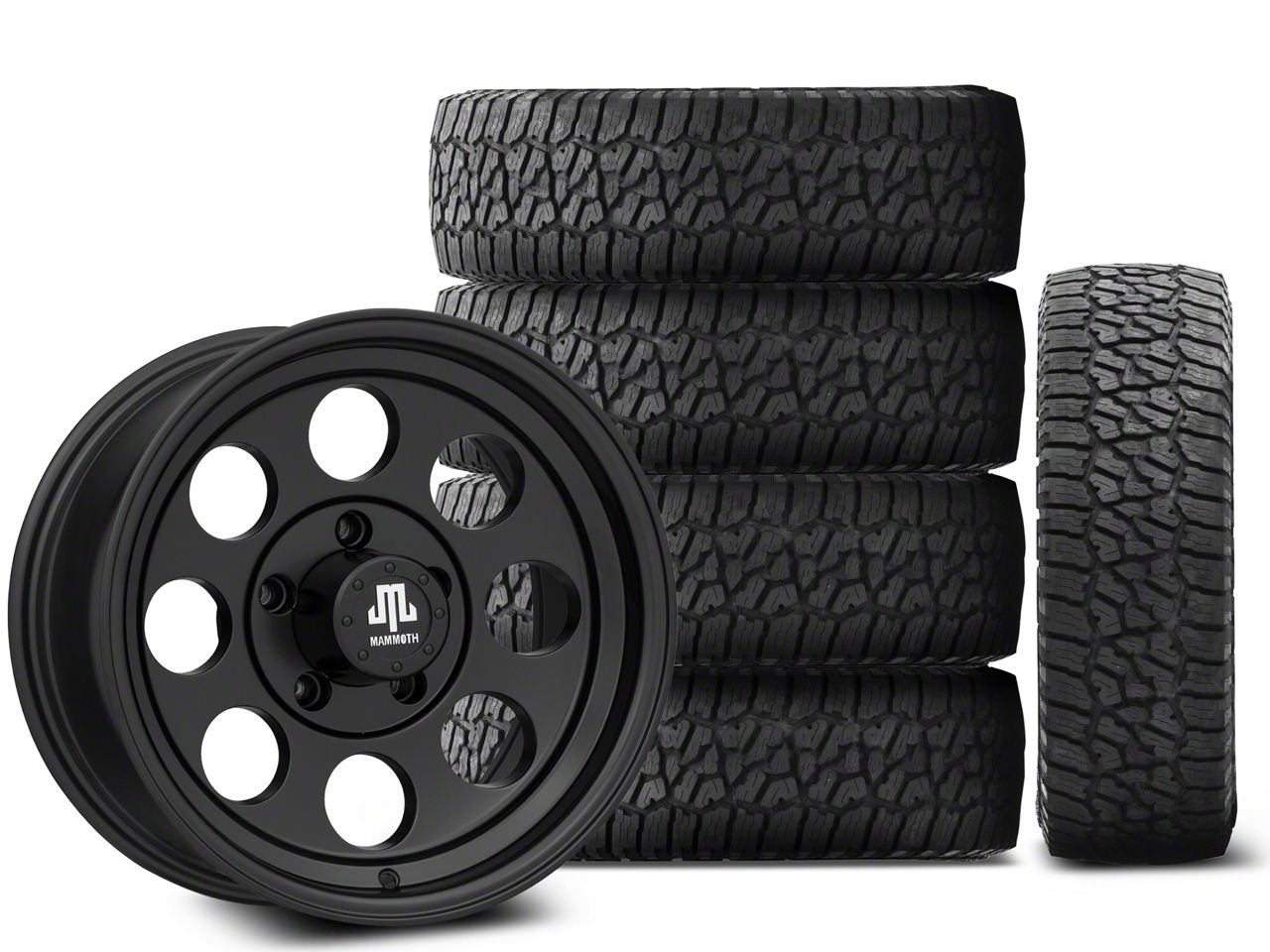 Jeep Wrangler X Mammoth Aluminum In Falken All Terrain Wildpeak A T W Tire Package Set