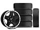 16x8 Mammoth Boulder Beadlock Style & 32in Milestar All-Terrain Patagonia AT/R Tire Package; Set of 5 (07-18 Jeep Wrangler JK)