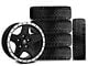 17x9 Mammoth Boulder Beadlock Style & 34in BF Goodrich All-Terrain T/A KO Tire Package; Set of 5 (18-24 Jeep Wrangler JL)