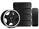 17x9 Mammoth Boulder Beadlock Style & 34in NITTO All-Terrain Ridge Grappler A/T Tire Package; Set of 5 (18-24 Jeep Wrangler JL)