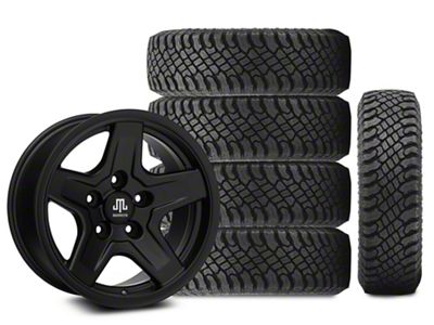 17x9 Mammoth Boulder & 33in Atturo All-Terrain Trail Blade X/T Tire Package; Set of 5 (18-24 Jeep Wrangler JL)