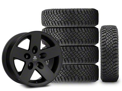 17x9 Mammoth Moab & 33in Atturo All-Terrain Trail Blade X/T Tire Package; Set of 5 (07-18 Jeep Wrangler JK)