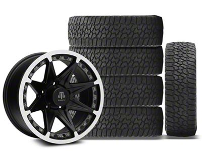 17x9 Mammoth Type 88 & 33in Falken All-Terrain Wildpeak A/T3W Tire Package; Set of 5 (07-18 Jeep Wrangler JK)