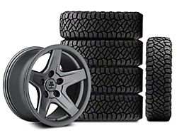 17x9 Mammoth Boulder & 33in NITTO All-Terrain Ridge Grappler A/T Tire Package; Set of 5 (07-18 Jeep Wrangler JK)