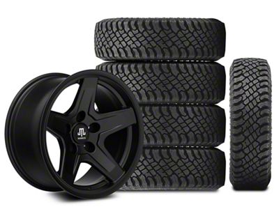 17x9 Mammoth Boulder & 35in Atturo Mud-Terrain Trail Blade M/T Tire Package; Set of 5 (18-24 Jeep Wrangler JL)