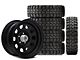 17x9 Mammoth D Window & 35in Gladiator Mud-Terrain X-Comp M/T Tire Package; Set of 5 (07-18 Jeep Wrangler JK)