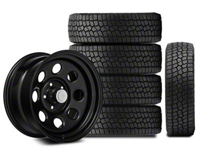 17x9 Mammoth 8 & 33in Milestar All-Terrain Patagonia AT/R Tire Package; Set of 5 (07-18 Jeep Wrangler JK)