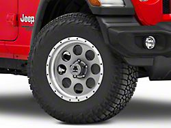 Mammoth 8 Aluminum Simulated Beadlock Anthracite Wheel; 17x9 (18-24 Jeep Wrangler JL)