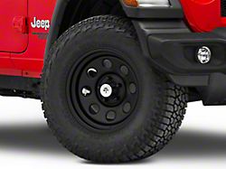 Mammoth 8 Steel Matte Black Wheel; 17x9; -6mm Offset (18-24 Jeep Wrangler JL)