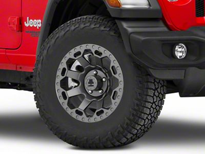 Mammoth Synister Charcoal Wheel; 17x9; -6mm Offset (18-25 Jeep Wrangler JL)