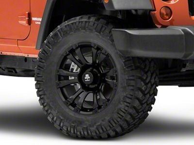 Mammoth Madness Matte Black Wheel; 18x9; -6mm Offset (07-18 Jeep Wrangler JK)